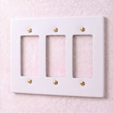White with Brass::3 Gang
