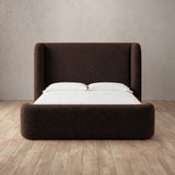 Boucle Espresso — Full Height Headboard