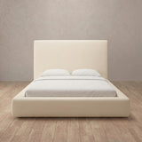 Performance Leather Cream — Full Height Headboard