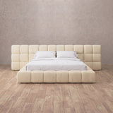 Performance Leather Cream — Extended Headboard