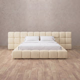 Performance Leather Cream — Extended Headboard
