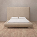 Linen Blend Latte — Full Height Headboard