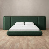 Boucle Forest Green — Extended Headboard