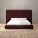 Boucle Burgundy — Full Height Headboard
