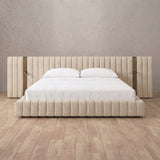 Linen Blend Linen — Extended Headboard with Integrated Lighting