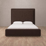 Linen Blend Espresso — Full Height Headboard