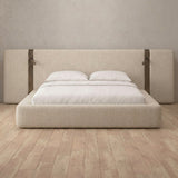 Linen Blend Linen — Extended Headboard with Integrated Lighting