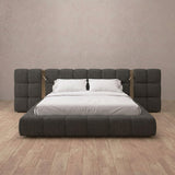 Linen Blend Smoke — Extended Headboard with Integrated Lighting