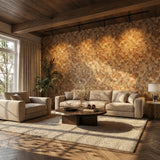 Cubbyhole Wood Mosaic Wall Panel
