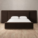 Boucle Espresso — Extended Headboard