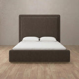 Linen Blend Truffle — Full Height Headboard