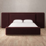 Boucle Burgundy — Extended Headboard