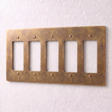 Vintage Brass with Patina::5 Gang