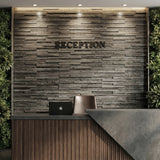 Antique Oak 3D Wood Wall Panel - Dark Grey Tone (Set of 4 or 12)
