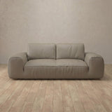 Top Grain Leather::American Leather Sofa 2 Seater Taupe Top Grain Leather