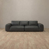 Top Grain Leather::American Leather Sofa 3 Seater Charcoal Top Grain Leather [grid:7:TGL]