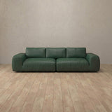 Top Grain Leather::American Leather Sofa 3 Seater Forest Green Top Grain Leather [grid:5:TGL]
