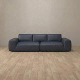 Top Grain Leather::American Leather Sofa 3 Seater InkBlue Top Grain Leather