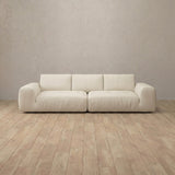 Top Grain Leather::American Leather Sofa 3 Seater Ivory Top Grain Leather