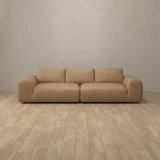 Top Grain Leather::American Leather Sofa 3 Seater Latte Top Grain Leather [grid:3:TGL]