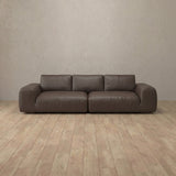 Top Grain Leather::American Leather Sofa 3 Seater Truffle Top Grain Leather