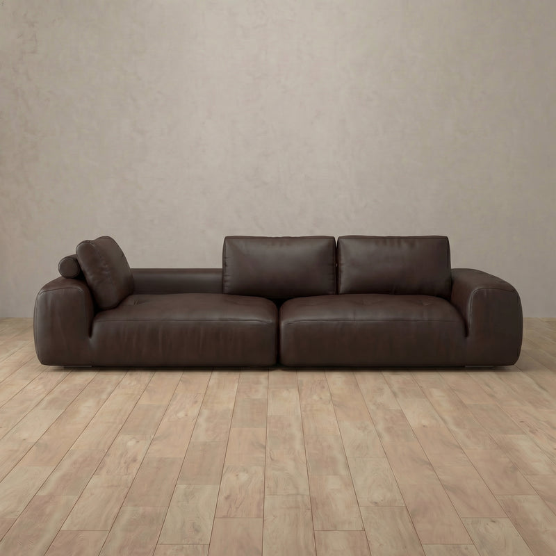 Top Grain Leather::American Leather Sofa 4 Seater Espresso Top Grain Leather 8:TGL