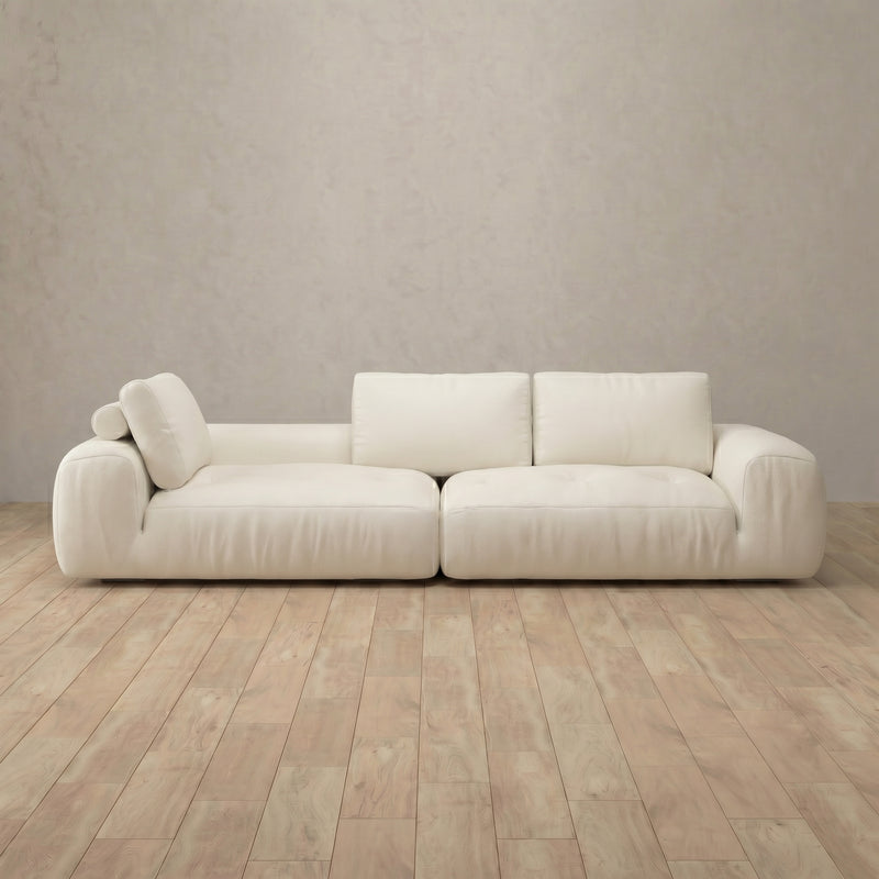 Top Grain Leather::American Leather Sofa 4 Seater OffWhite Top Grain Leather 1:TGL