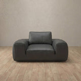 Top Grain Leather::American Leather Sofa Single Charcoal Top Grain Leather [grid:7:TGL]