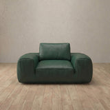 Top Grain Leather::American Leather Sofa Single Forest Green Top Grain Leather [grid:5:TGL]