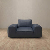 Top Grain Leather::American Leather Sofa Single InkBlue Top Grain Leather