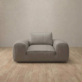 Top Grain Leather::American Leather Sofa Single Pewter Top Grain Leather