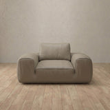 Top Grain Leather::American Leather Sofa Single Taupe Top Grain Leather