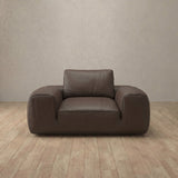 Top Grain Leather::American Leather Sofa Single Truffle Top Grain Leather