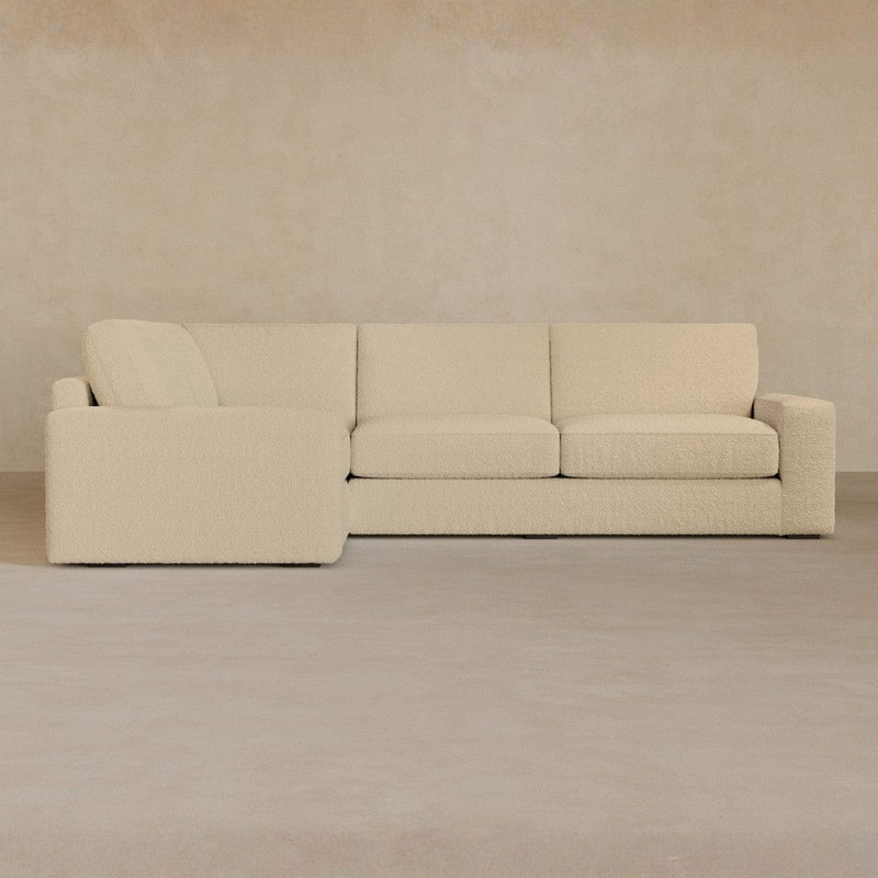 3 Seater Sectional-Boucle-Alabaster
