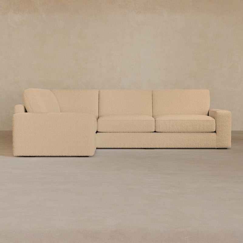 3 Seater Sectional-Boucle-Chalk