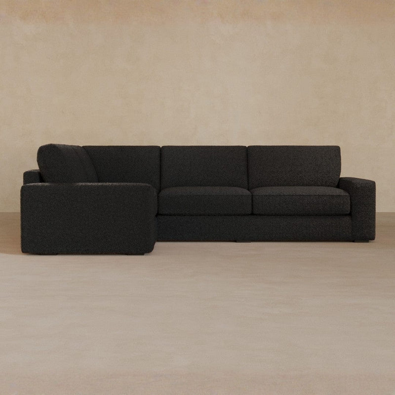 3 Seater Sectional-Boucle-Charcoal