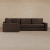 3 Seater Sectional-Boucle-Espresso