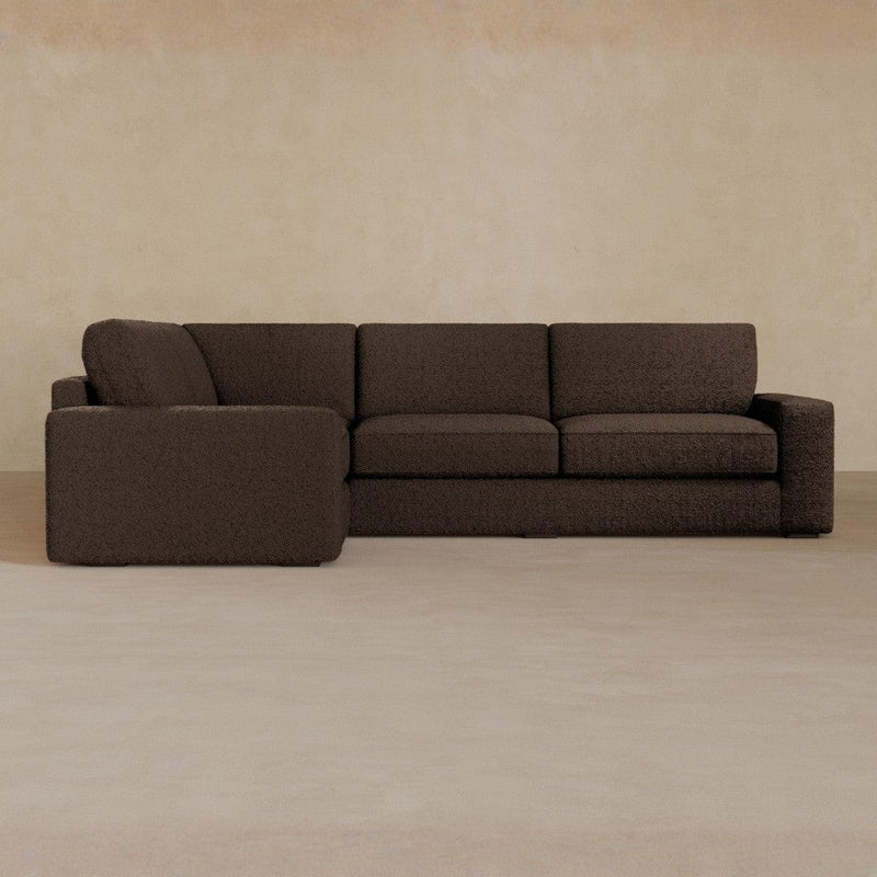 3 Seater Sectional-Boucle-Espresso