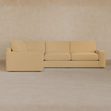 3 Seater Sectional-Boucle-Fawn