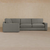 3 Seater Sectional-Boucle-Greige
