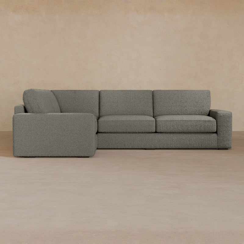 3 Seater Sectional-Boucle-Greige