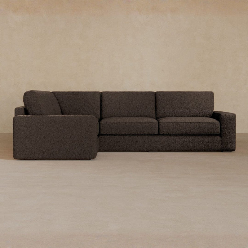 3 Seater Sectional-Boucle-Mink