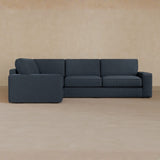 3 Seater Sectional-Boucle-Navy