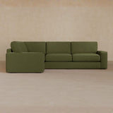 3 Seater Sectional-Boucle-Olive