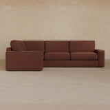 3 Seater Sectional-Boucle-Oxblood