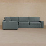 3 Seater Sectional-Boucle-Pewter
