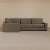 3 Seater Sectional-Boucle-Stone