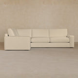 3 Seater Sectional-Full Grain Leather-Alabaster