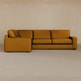 3 Seater Sectional-Full Grain Leather-Camel