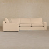 3 Seater Sectional-Full Grain Leather-Chalk